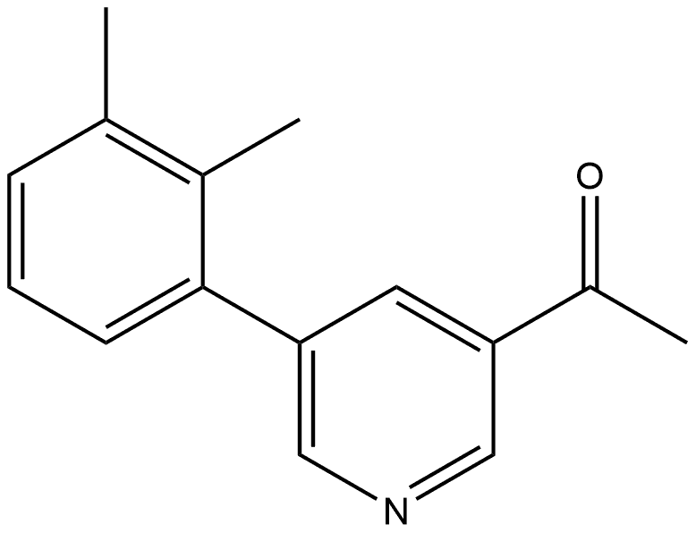 1-[5-(2,3-Dimethylphenyl)-3-pyridinyl]ethanone Structure