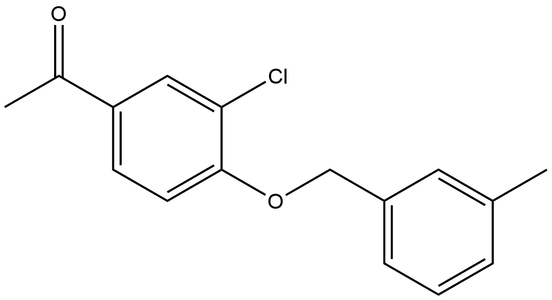 1-[3-Chloro-4-[(3-methylphenyl)methoxy]phenyl]ethanone Structure