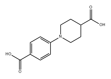 4-Piperidinecarboxylic acid, 1-(4-carboxyphenyl)- Structure