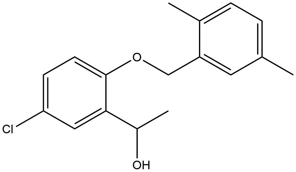 5-Chloro-2-[(2,5-dimethylphenyl)methoxy]-α-methylbenzenemethanol Structure