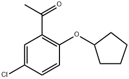 Ethanone, 1-[5-chloro-2-(cyclopentyloxy)phenyl]- Structure