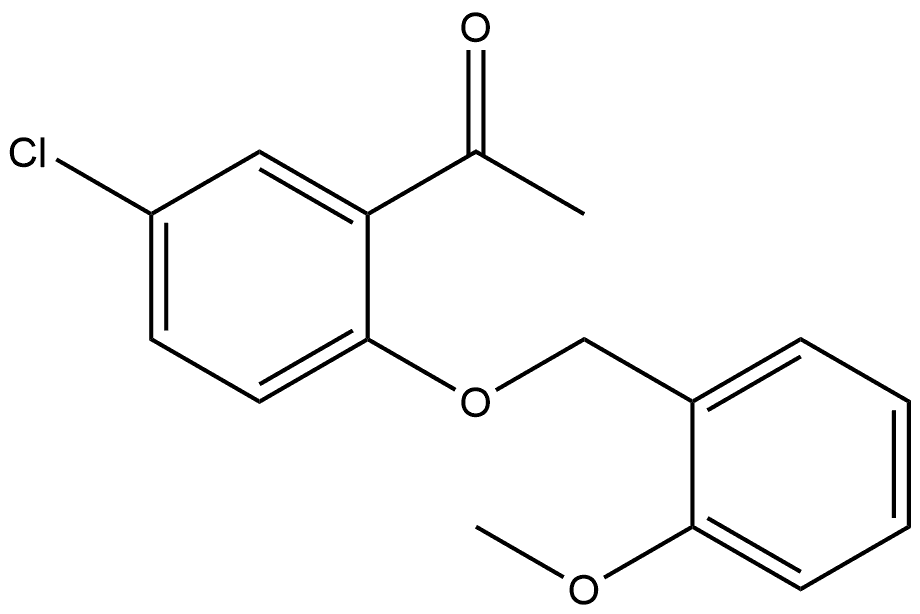 1-[5-Chloro-2-[(2-methoxyphenyl)methoxy]phenyl]ethanone Structure