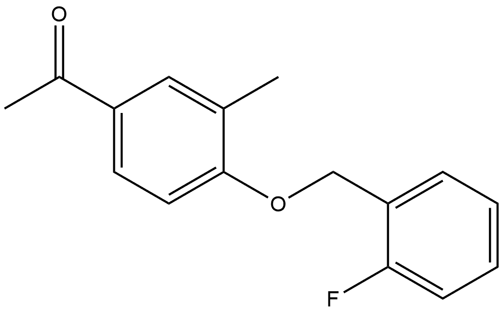 1-[4-[(2-Fluorophenyl)methoxy]-3-methylphenyl]ethanone Structure