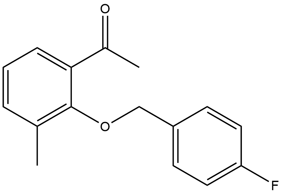 1-[2-[(4-Fluorophenyl)methoxy]-3-methylphenyl]ethanone Structure