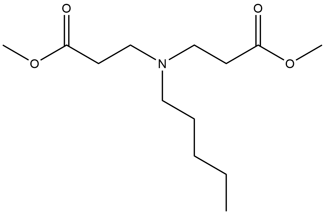 β-Alanine, N-(3-methoxy-3-oxopropyl)-N-pentyl-, methyl ester 구조식 이미지