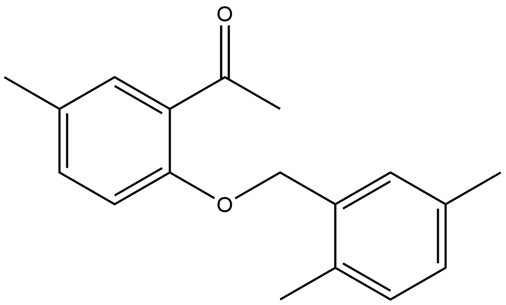 1-[2-[(2,5-Dimethylphenyl)methoxy]-5-methylphenyl]ethanone Structure