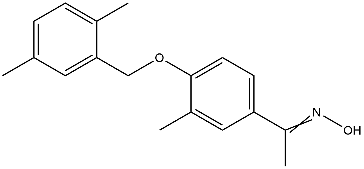 1-[4-[(2,5-Dimethylphenyl)methoxy]-3-methylphenyl]ethanone oxime Structure