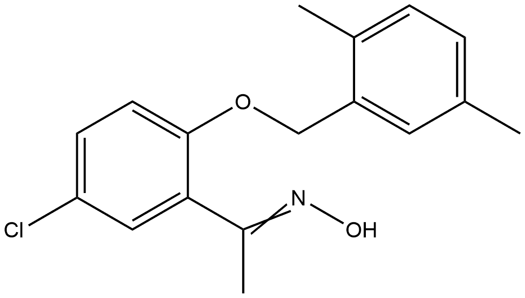 1-[5-Chloro-2-[(2,5-dimethylphenyl)methoxy]phenyl]ethanone oxime Structure