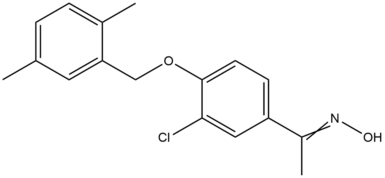 1-[3-Chloro-4-[(2,5-dimethylphenyl)methoxy]phenyl]ethanone oxime Structure