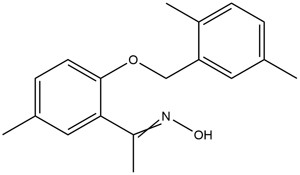 1-[2-[(2,5-Dimethylphenyl)methoxy]-5-methylphenyl]ethanone oxime Structure