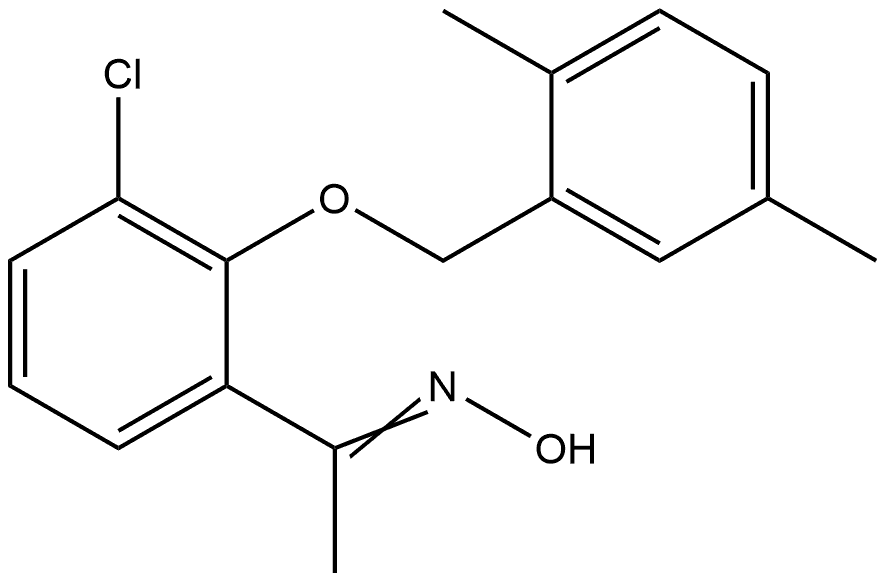 1-[3-Chloro-2-[(2,5-dimethylphenyl)methoxy]phenyl]ethanone oxime 구조식 이미지