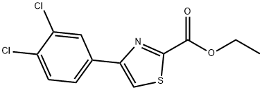 2-Thiazolecarboxylic acid, 4-(3,4-dichlorophenyl)-, ethyl ester 구조식 이미지