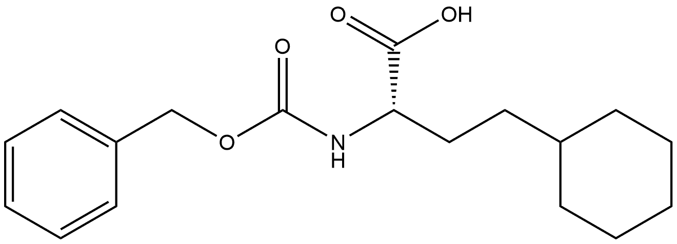Cyclohexanebutanoic acid, α-[[(phenylmethoxy)carbonyl]amino]-, (αS)- 구조식 이미지