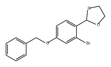 1,3-Dioxolane, 2-[2-bromo-4-(phenylmethoxy)phenyl]- 구조식 이미지