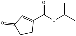 1-Cyclopentene-1-carboxylic acid, 3-oxo-, 1-methylethyl ester 구조식 이미지