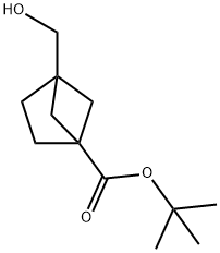 Bicyclo[2.1.1]hexane-1-carboxylic acid, 4-(hydroxymethyl)-, 1,1-dimethylethyl ester Structure