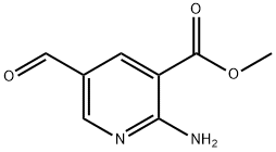 3-Pyridinecarboxylic acid, 2-amino-5-formyl-, methyl ester Structure