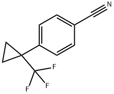 4-[1-(Trifluoromethyl)cyclopropyl]benzonitrile Structure