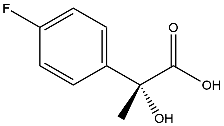 Benzeneacetic acid, 4-fluoro-α-hydroxy-α-methyl-, (αR)- Structure