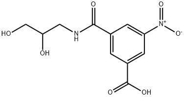 rac-N-(2,3-Dihydroxypropyl)-5-nitroisophthalamic acid 구조식 이미지