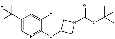 tert-Butyl 3-((3-fluoro-5-(trifluoromethyl)pyridin-2-yl)oxy)azetidine-1-carboxylate Structure