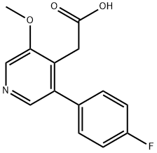 3-(4-Fluorophenyl)-5-methoxypyridine-4-acetic acid Structure