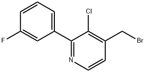 4-Bromomethyl-3-chloro-2-(3-fluorophenyl)pyridine Structure