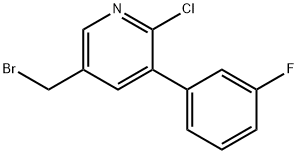 3-Bromomethyl-6-chloro-5-(3-fluorophenyl)pyridine Structure