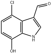 4-Chloro-7-hydroxy-1H-indole-3-carbaldehyde 구조식 이미지