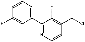 4-Chloromethyl-3-fluoro-2-(3-fluorophenyl)pyridine Structure