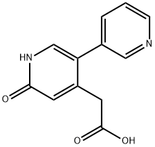 2-Hydroxy-5-(pyridin-3-yl)pyridine-4-acetic acid Structure