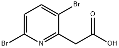 3,6-Dibromopyridine-2-acetic acid 구조식 이미지