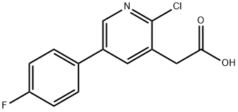 2-Chloro-5-(4-fluorophenyl)pyridine-3-acetic acid Structure