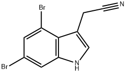 2-(4,6-Dibromo-1H-indol-3-yl)acetonitrile 구조식 이미지