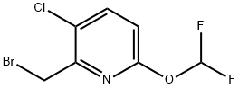 2-Bromomethyl-3-chloro-6-(difluoromethoxy)pyridine Structure