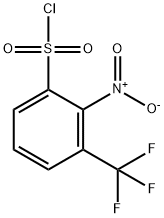 Benzenesulfonyl chloride, 2-nitro-3-(trifluoromethyl)- Structure