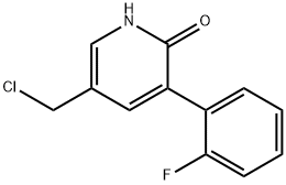 3-Chloromethyl-5-(2-fluorophenyl)-6-hydroxypyridine Structure