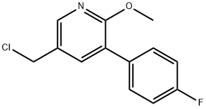 3-Chloromethyl-5-(4-fluorophenyl)-6-methoxypyridine Structure