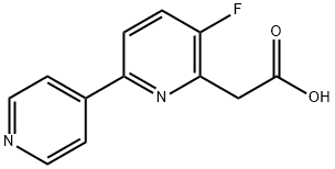 3-Fluoro-6-(pyridin-4-yl)pyridine-2-acetic acid Structure