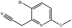 2-(3-bromo-6-methoxypyridin-2-yl)acetonitrile Structure