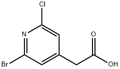 2-Bromo-6-chloropyridine-4-acetic acid 구조식 이미지