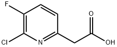 2-Chloro-3-fluoropyridine-6-acetic acid 구조식 이미지