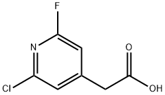 2-Chloro-6-fluoropyridine-4-acetic acid 구조식 이미지