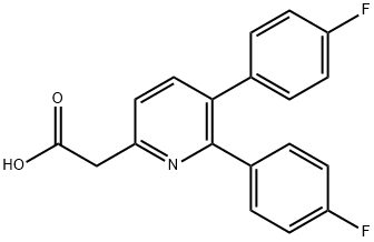 5,6-Bis(4-fluorophenyl)pyridine-2-acetic acid Structure