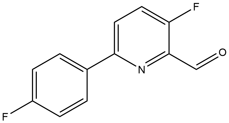 3-Fluoro-6-(4-fluorophenyl)-2-pyridinecarboxaldehyde Structure