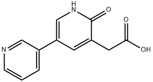 2-Hydroxy-5-(pyridin-3-yl)pyridine-3-acetic acid Structure