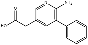 2-Amino-3-phenylpyridine-5-acetic acid Structure