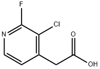 3-Chloro-2-fluoropyridine-4-acetic acid Structure