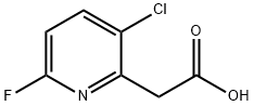 3-Chloro-6-fluoropyridine-2-acetic acid 구조식 이미지