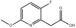 2-Pyridineacetic acid, 3-fluoro-6-methoxy- 구조식 이미지